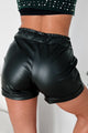 Forsaken Love Faux Leather Shorts (Black) - NanaMacs