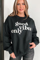 Sunshine State Of Mind Oversized Embroidered Sweatshirt (Black) - NanaMacs
