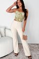 Fabulous In Florence Vintage Floral Corset Top (Sage) - NanaMacs