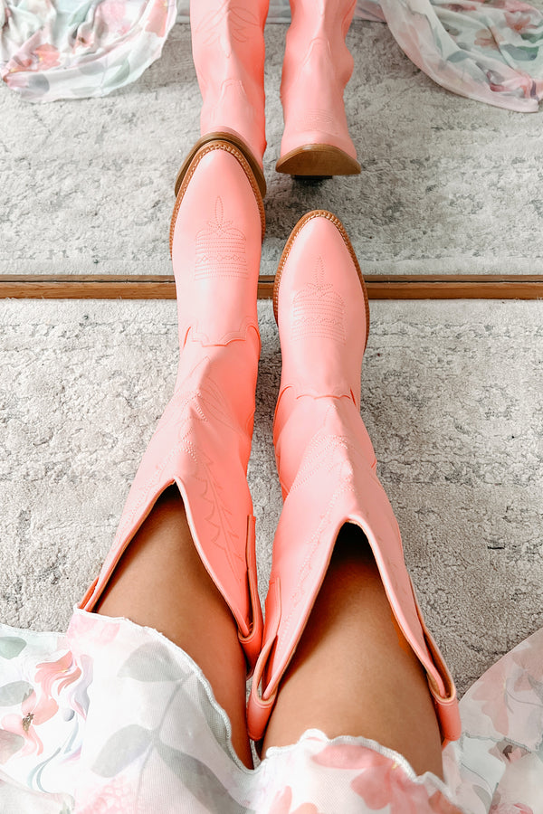 City Slicker Cowboy Boots (Pink) - NanaMacs