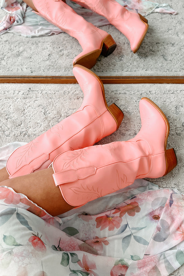 City Slicker Cowboy Boots (Pink) - NanaMacs