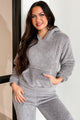 DOORBUSTER Totally Lovable Teddy Bear Ear Sherpa Lounge Set (Taro Grey) - NanaMacs