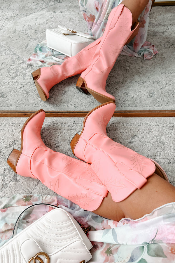 City Slicker Cowboy Boots (Pink) - NanaMacs