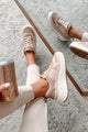 Cool Kicks Waffle Stitch Platform Sneakers (Nude/Multi) - NanaMacs