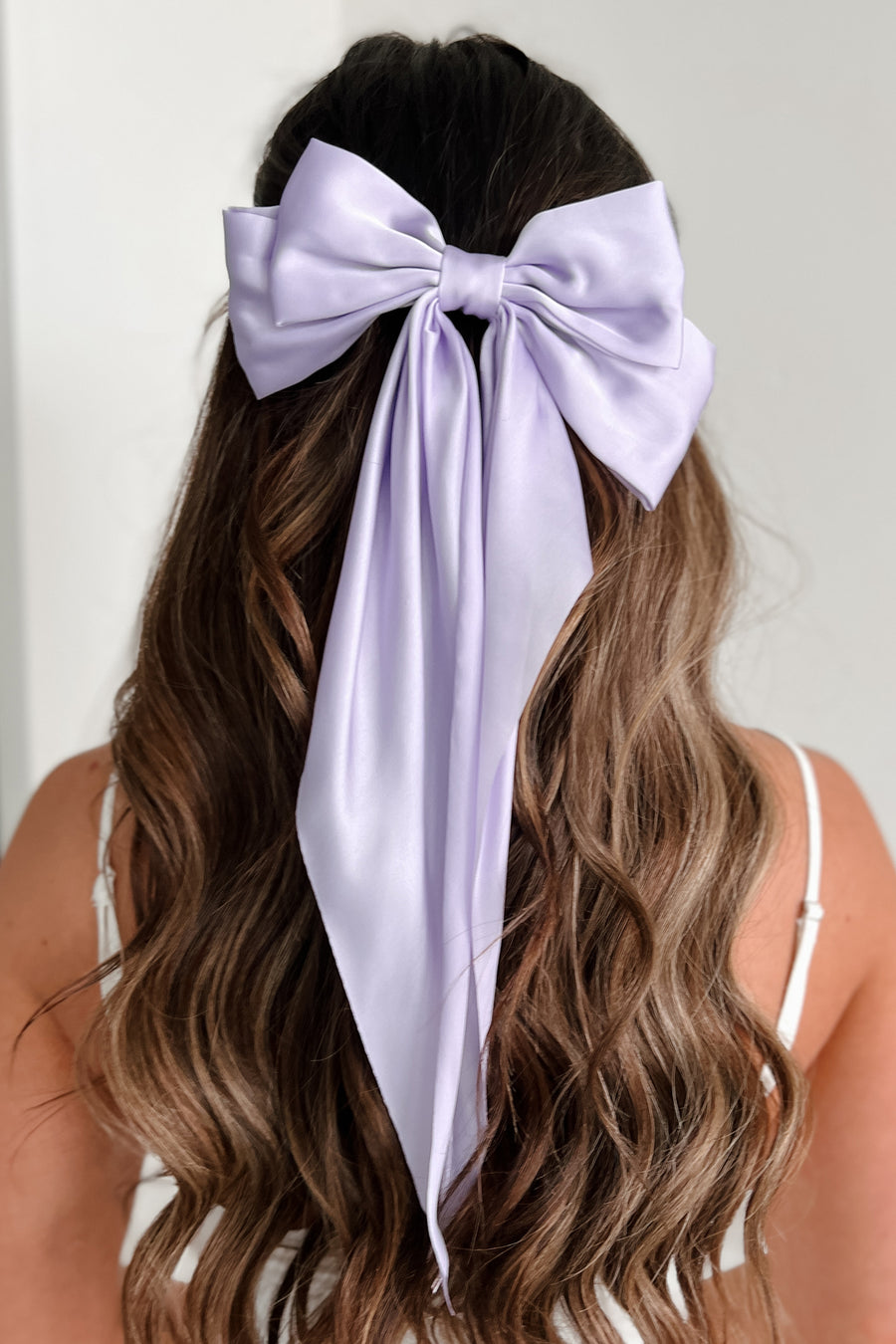 Hello Lovely Barrette Hair Bow (Lilac) - NanaMacs