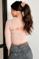 DOORBUSTER Whispered Wishes Two-Piece Peekaboo Sweater (Beige Pink) - NanaMacs