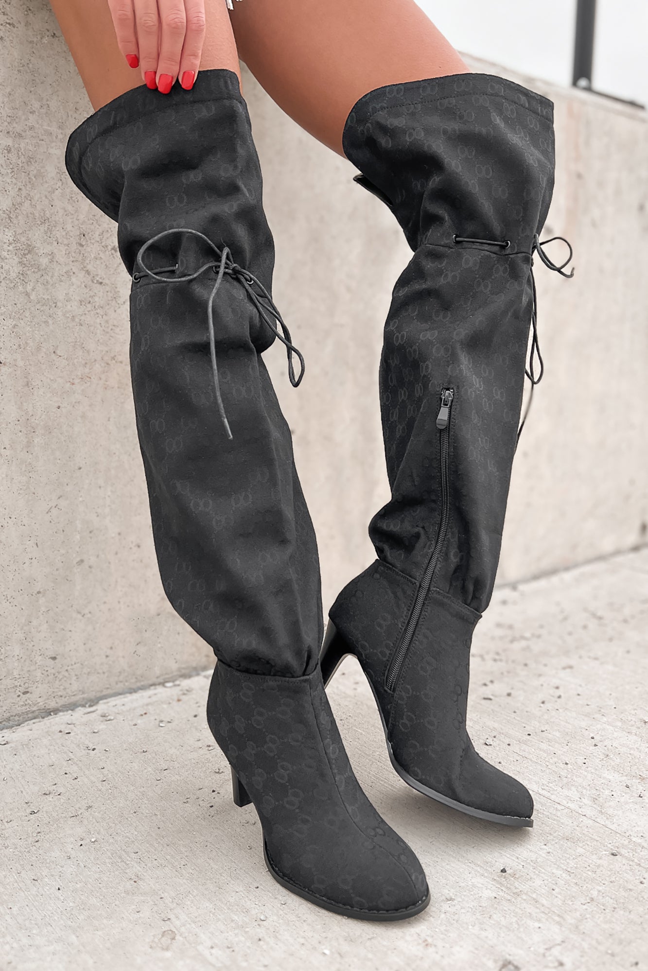 Canvas Block Heel Chunky Combat Boots | boohoo