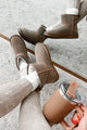 Glamorous Yet Cozy Rhinestone Ankle Booties (Taupe) - NanaMacs