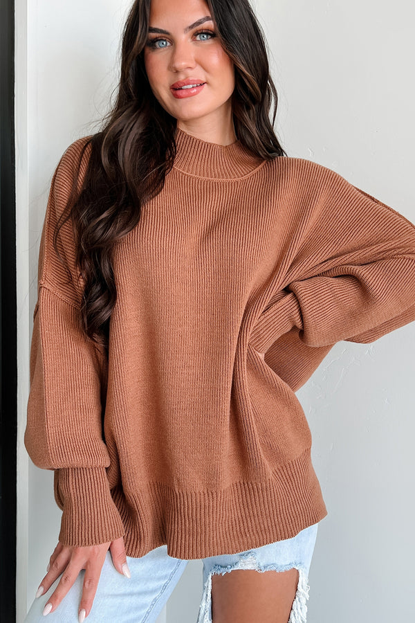 Auden Oversized Zenana Sweater (Deep Camel) - NanaMacs