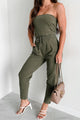 I Make The Rules Mono B Strapless Jumpsuit (Ivy Green) - NanaMacs