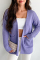 Cuddly Aesthetic Zenana Waffle Knit Cardigan (Lavender) - NanaMacs