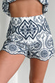 Precious Allure Embroidered Shorts (Navy) - NanaMacs