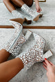Speaking Of Sparkle Clear Crystal Booties (Silver) - NanaMacs