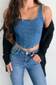 Yazlin Denim Tank Top (Blue Denim) - NanaMacs