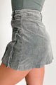 Giving You Credit Cargo Pocket Corduroy Mini Skirt (Washed Black) - NanaMacs