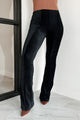 DOORBUSTER Sasha Velvet Flare Pants (Black) - NanaMacs