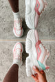 New Kicks Chunky Platform Sneakers (Pink Multi) - NanaMacs