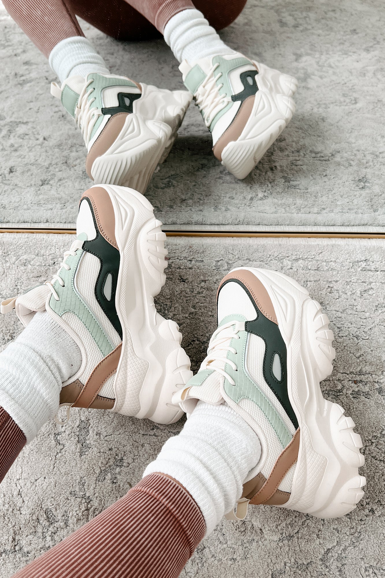 Ankle Floors Chunky Sneakers