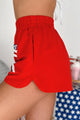 Patriotic Babe Sequin Star Shorts (Red) - NanaMacs