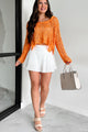 Perks Of Paradise Crochet Top (Orange) - NanaMacs