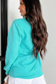 Suitably Sunkissed Embroidered Sweatshirt (Teal) - NanaMacs