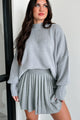 Auden Oversized Zenana Sweater (Heather Grey) - NanaMacs