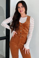 Truly Charming Corduroy Vest Top (Camel)