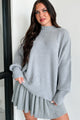 Auden Oversized Zenana Sweater (Heather Grey) - NanaMacs