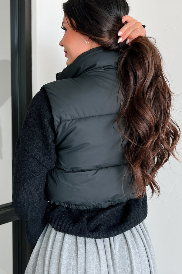 Cooling Off Puffer Vest (Black) - NanaMacs