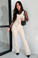 Truly Charming Corduroy Vest Top (Cream)