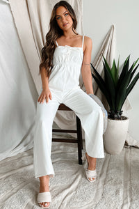 Southern Special Denim Jumpsuit (White) - NanaMacs