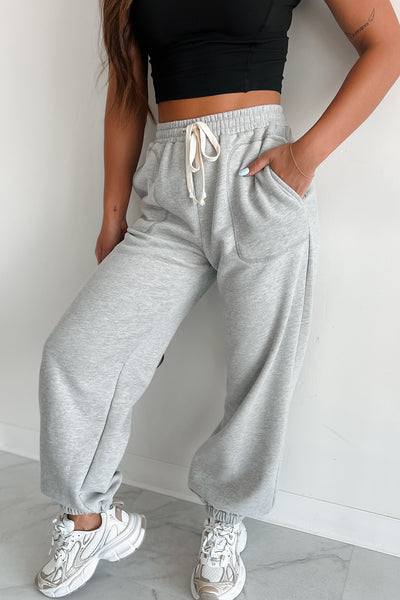 Restful Weekends Jogger Sweatpants (Heather Grey) - NanaMacs