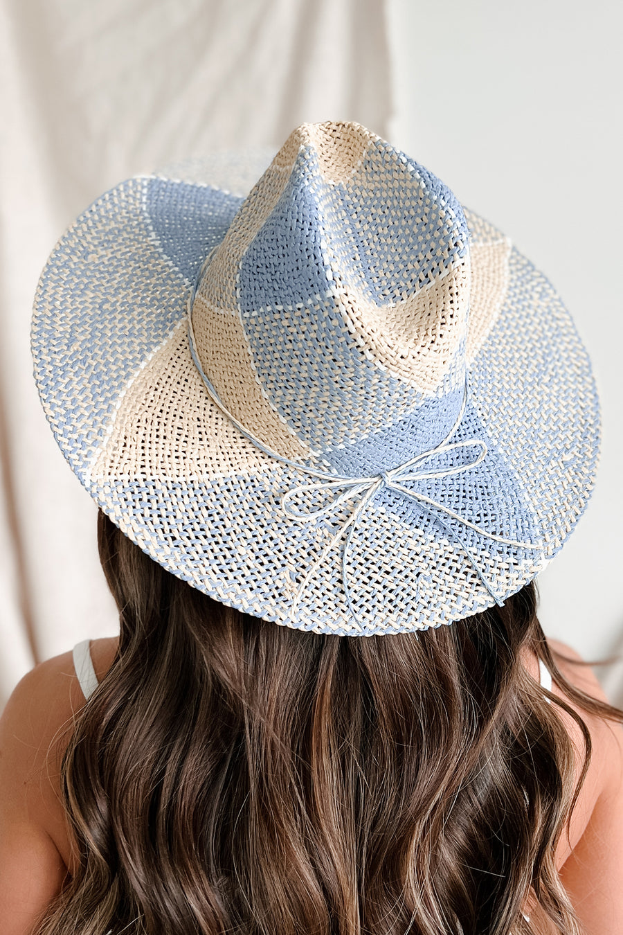 Panama Prepped Two-Tone Straw Hat (Blue) - NanaMacs