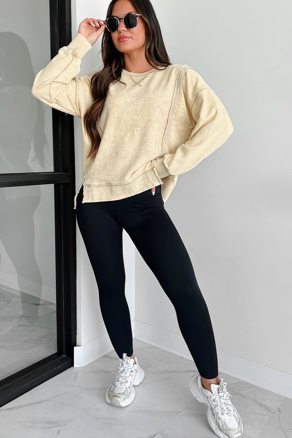 Nyx Mineral Wash Sweatshirt (Beige) - NanaMacs