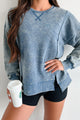 Nyx Mineral Wash Sweatshirt (Denim) - NanaMacs