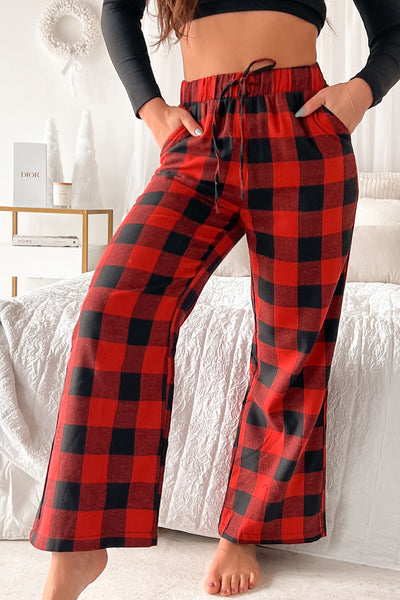 DOORBUSTER Snooze Fest Buffalo Plaid Pajama Pants (Red Checker) - NanaMacs