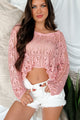 Perks Of Paradise Crochet Top (Pink) - NanaMacs