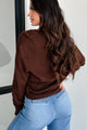 My Main Priority Cashmere Blend V-Neck Sweater (Brown) - NanaMacs