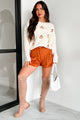 Wide Open Spaces Faux Suede Shorts (Rust)