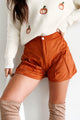 Wide Open Spaces Faux Suede Shorts (Rust) - NanaMacs