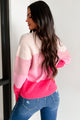 Phases Of Love Colorblock Striped Knit Sweater (Cream/Pink) - NanaMacs