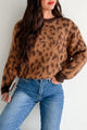 Sassy Since Birth Leopard Print Sweater (Camel/Brown)