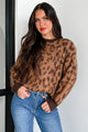 Sassy Since Birth Leopard Print Sweater (Camel/Brown)