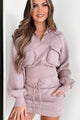 Janisa Half-Zip Cargo Pocket Pullover (Purple Dove) - NanaMacs