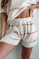 Sweet Spirit Rainbow Stitch Shorts (Cream) - NanaMacs