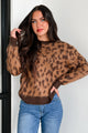 Sassy Since Birth Leopard Print Sweater (Camel/Brown)