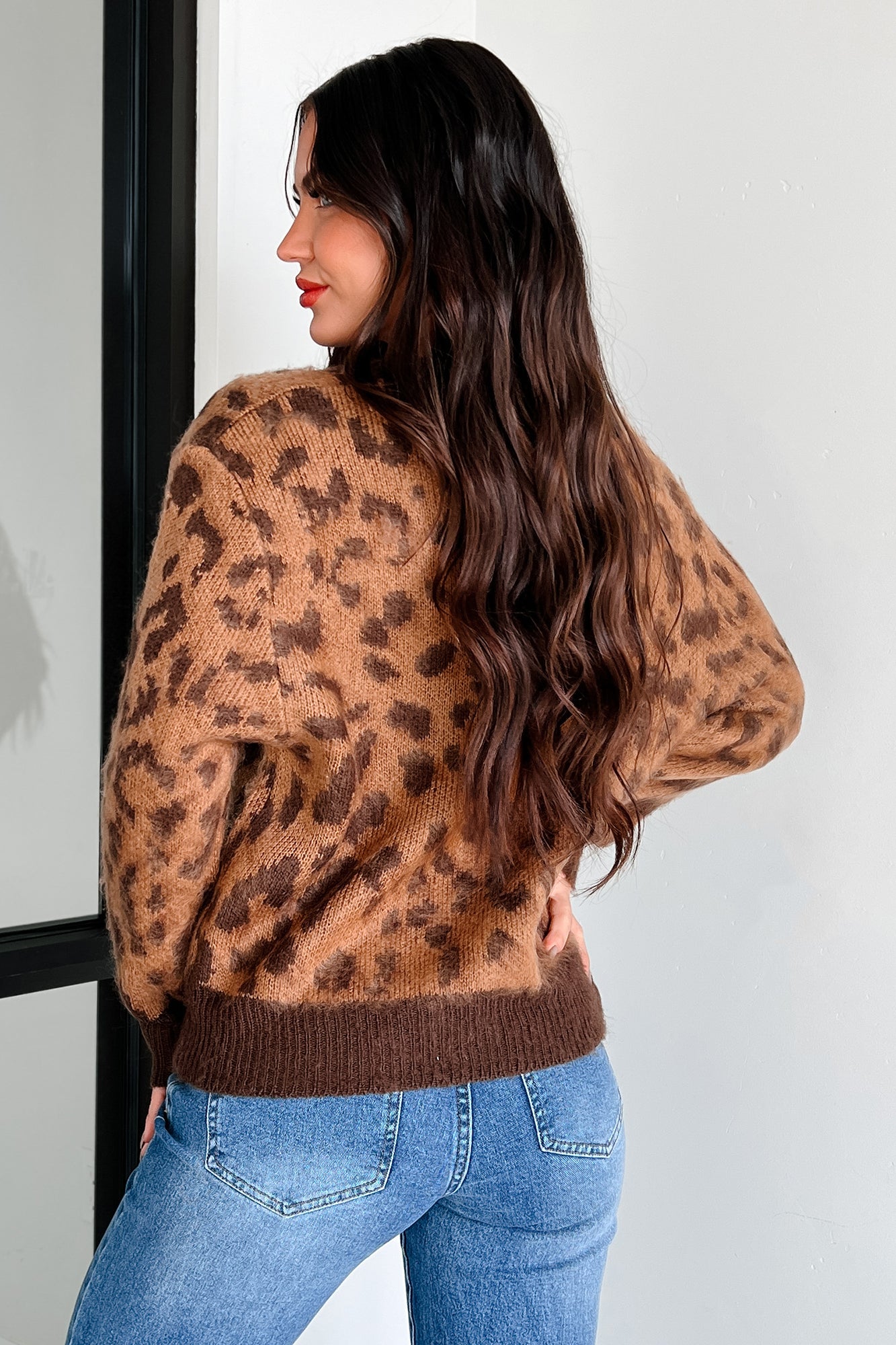 Sassy Since Birth Leopard Print Sweater (Camel/Brown) - NanaMacs