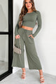 Lazy Reputation Drawstring Waist Lounge Pants (Dusty Olive) - NanaMacs