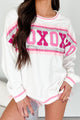 For My Besties 'XOXO' Long Sleeve Top (Off White) - NanaMacs