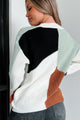 Ursa Oversized Colorblock Sweater (Black/Dusty Sage/Rust) - NanaMacs